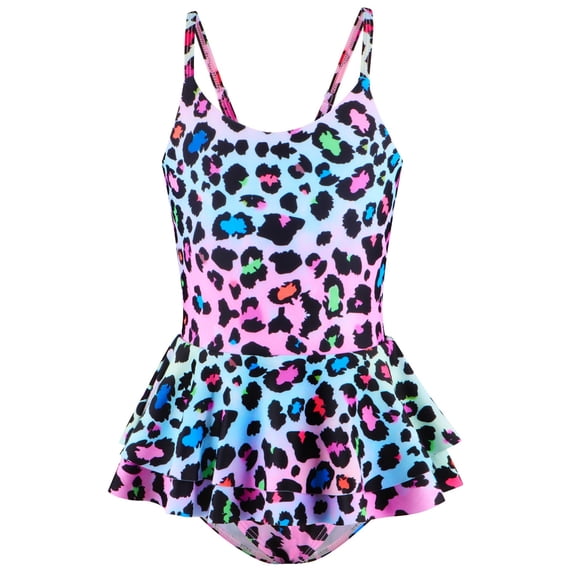 Yiyuu Girls One-Piece Swimsuit Strappy Swim Dress Bathing Suit with UPF50+, Sizes 4-12