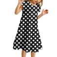 thumbnail image 1 of Yiyuu Girls Summer Ruffle Polka Dot Tank Dress Casual Round Neck A-Line Dress, Sizes 6-15, 1 of 4