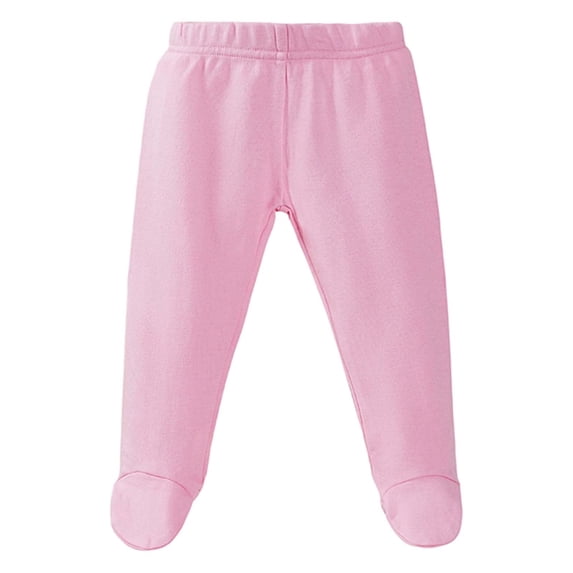 Yiyuu Kids Sweet Full-Length Pants Casual Soft Solid Color Elastic Waist Pants, Sizes 0-24
