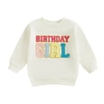 thumbnail image 1 of Yiyuu Girls Birthday Sweatshirt Letter Embroidery Long Sleeve Pullover, Sizes 6-12 Months, 1 of 3