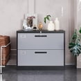 thumbnail image 1 of Yizosh 2 Drawer File Cabinet with Lock, Filing Cabinet for Home Office, Metal Locking Office File Storage Cabinet with Drawers, Lateral Filing Cabinet Organizer for Letter/Legal/F4, 1 of 7