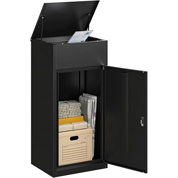 Yizosh Package Delivery Boxes for Outside,Extra Large Mailbox for Parcel with Secure Storage,Anti-Theft Parcel Mailbox with Coded Lock,Steel Package Delivery Box for Outdoor,Porch,Curbside