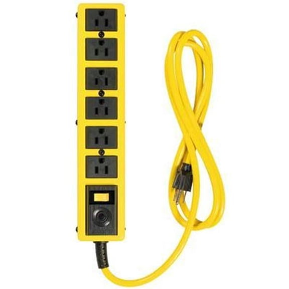 Yj 6 Outlet Met Strip 6 ft. Cord