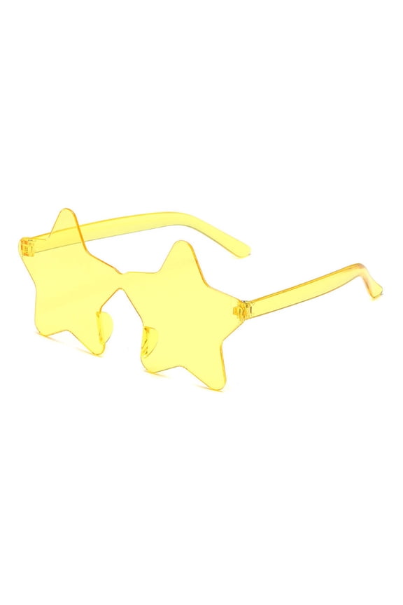 Star Shape Sunglasses Star Shape Personality Sun Glasses Star Rimless Glasses for Women Men Party Best Choice