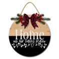 Yjiankangz 12 Inch Home Our Happy Place Hanging Sign Wood Farmhouse