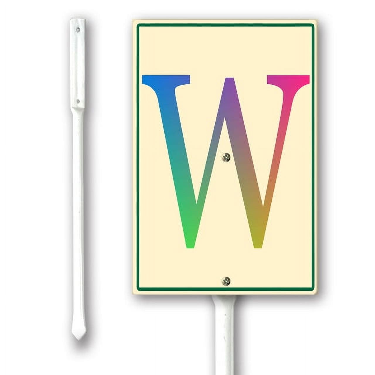 Yjiankangz 8x12 inch Letter W Yard Sign with Metal Stakes, Parking Spot ...