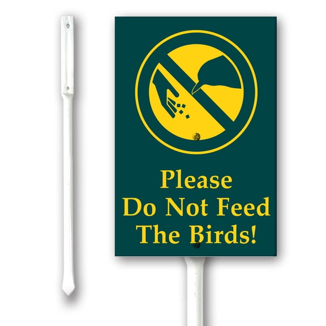 Yjiankangz Funny Please Do Not Feed The Birds Yard Sign with Stakes ...