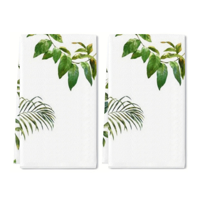 Kitchen Dust Towels Yjiankangz Kitchen Towels Watercolor Illustration Leaf Microfiber ...