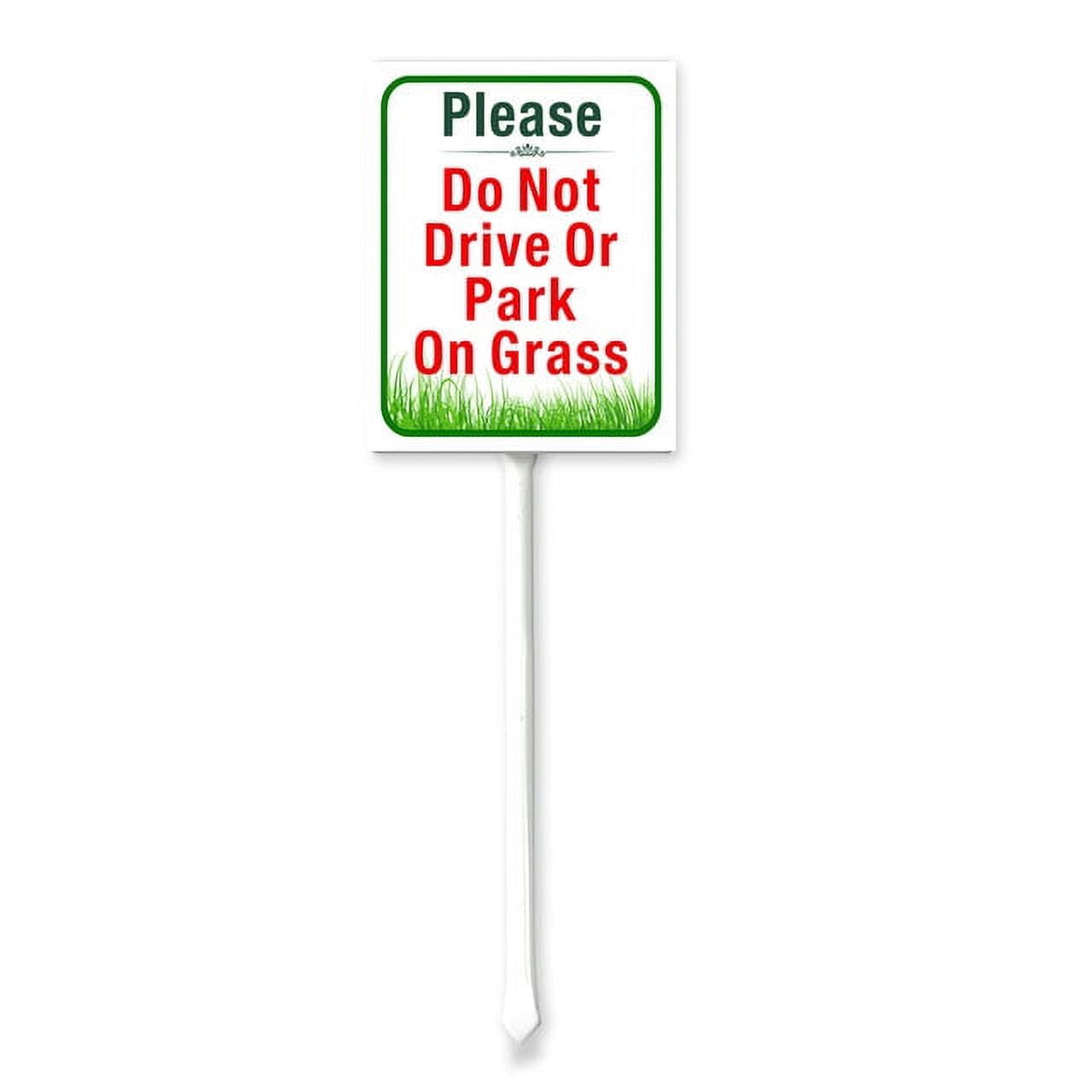 Yjiankangz Please Do Not Drive Or Park On Grass Sign with Stake ...