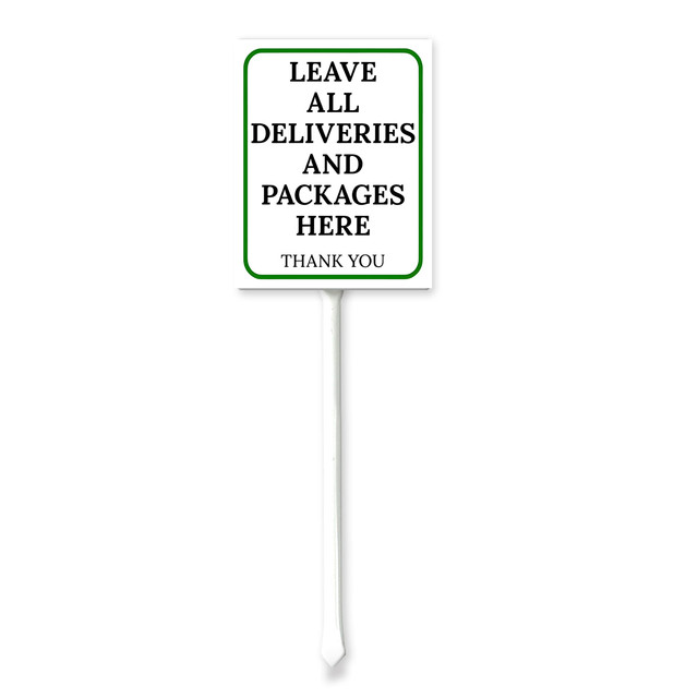 2 Paketschilder „Please Leave Packages And Deliveries Here“ – Aus Acryl, 7,6 X 22,8 Cm, Stark Haftend