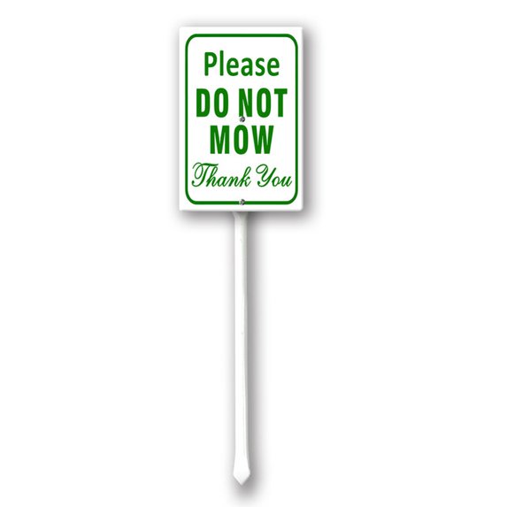 Yjiankangz Yard Signs, Please Do Not Mow Thank You Yard Door Metal ...
