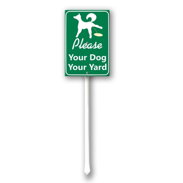 Yjiankangz Yard Signs, Please Your Dog Your Yard Yard Door Metal ...