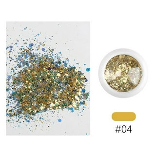 SDJMa Body Glitter Gel, Face Glitter Makeup, Holographic Long Lasting  Chunky Sequins Glitters for Eye Lip Hair Nails, Festival Rave Accessories  (Blue,Pink,Gold,White,Silver,Green) 