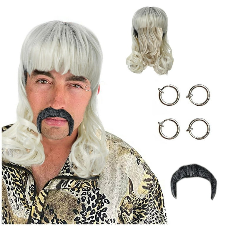 Ykohkofe Exotic Blonde Wig with Clip Earrings and Mustache Fits Kids Adults  Realistic Mannequin Head Curly Ponytail Extension for Women Hair Head Hair  Rack Mannequin Head Stand 