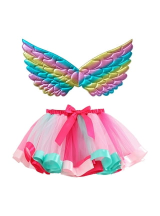 Women Rainbow Skirt Tutu Tail Petticoat Carnival Fancy Mardi Gras Costume  Party