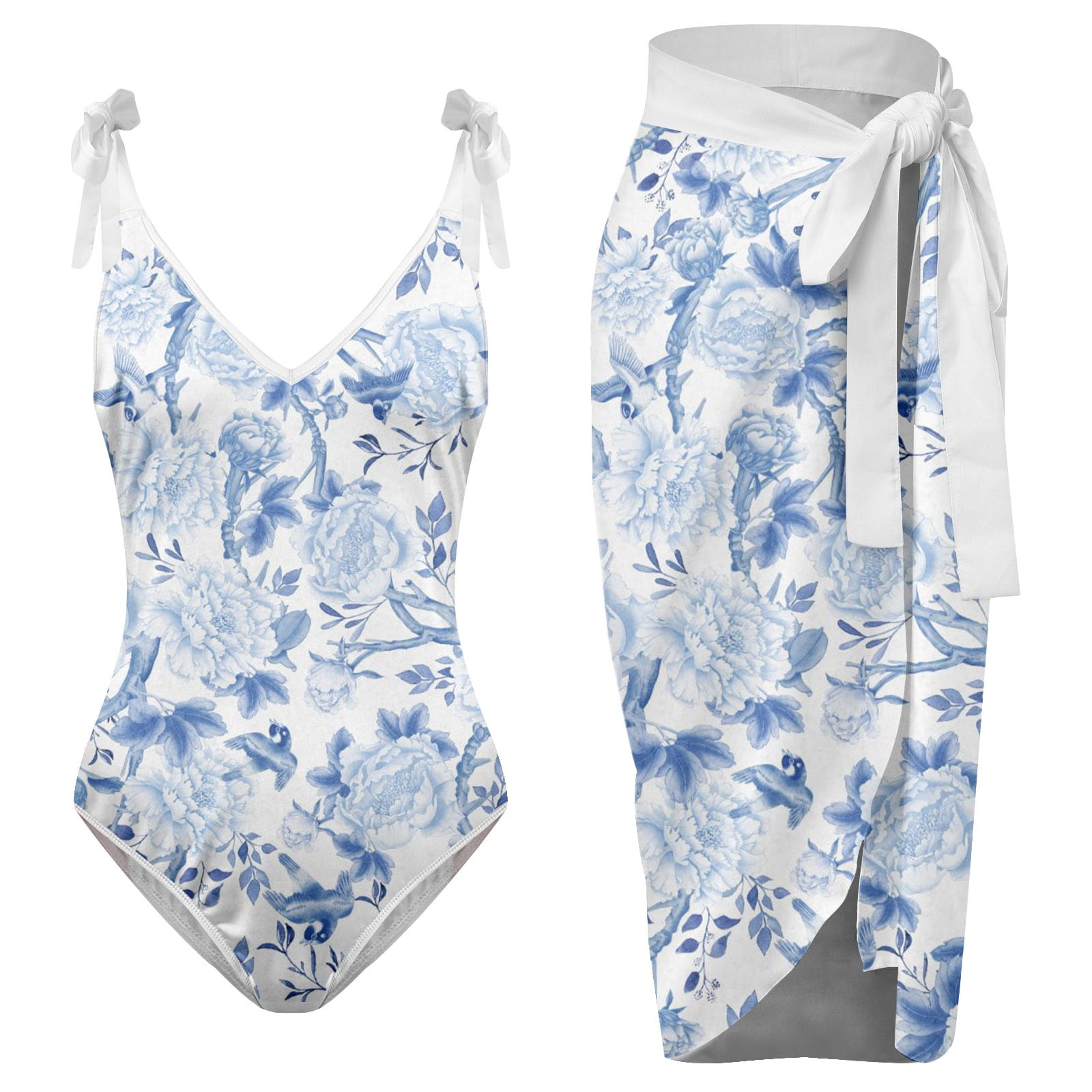 Ykohkofe Two Piece Swimsuits For Women Clearance Midsize Bathing Suits Crochet Bikini High