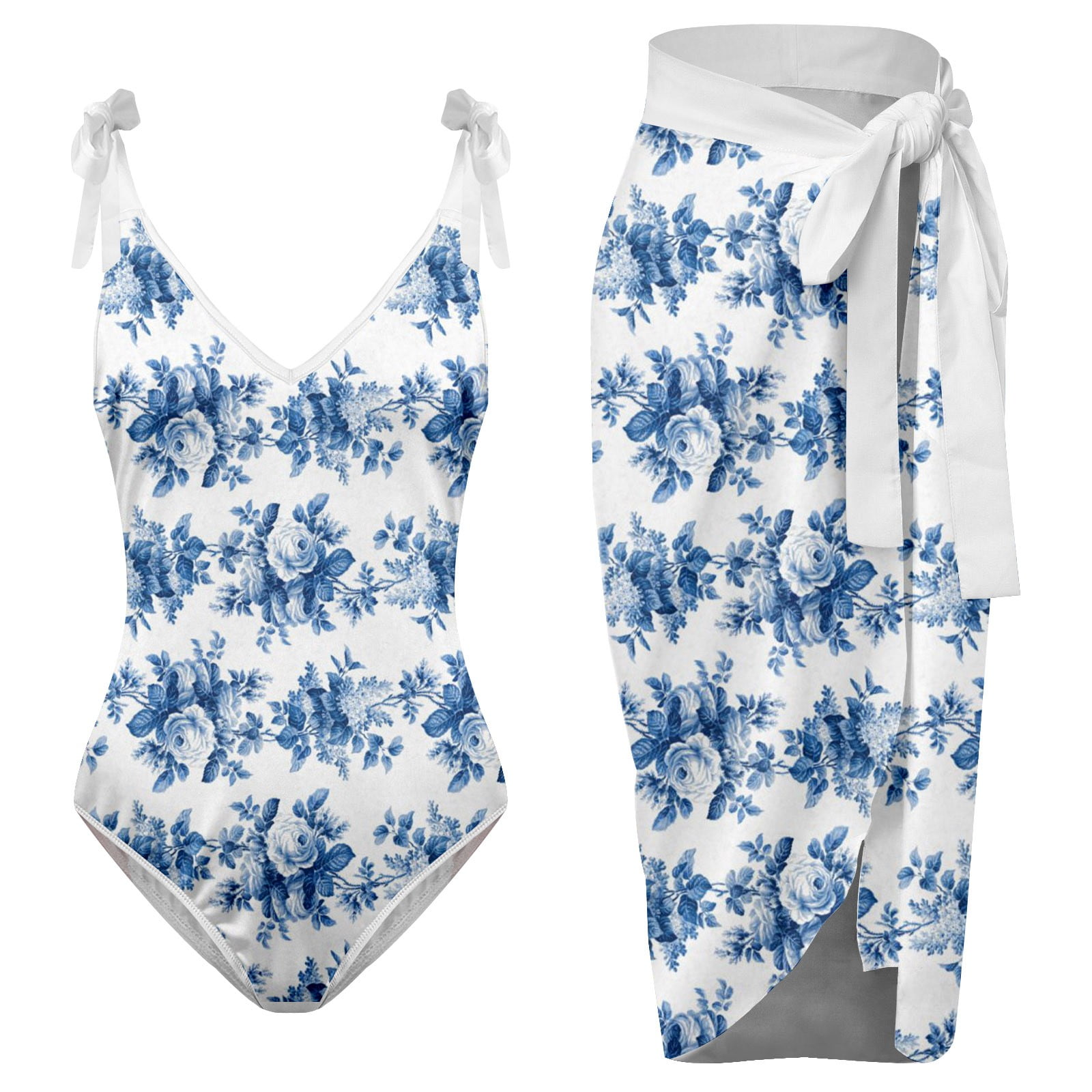 Ykohkofe Two Piece Swimsuits For Women Clearance Midsize Bathing Suits Crochet Bikini High