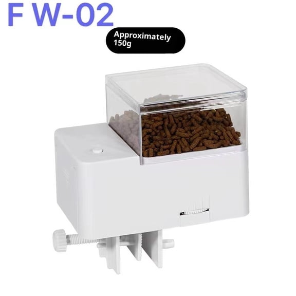 Yl-YANG Automatic Fish Feeder for Aquarium Fish Feeder Dispenser with Timer Large Capacity Auto Feeders Dispenser for Small Tank Turtle Betta Koi on Vacation Weekend Holiday(White)