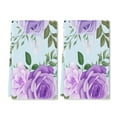 thumbnail image 1 of YladaFaie 2 Pcs Elegant Floral Pattern Kitchen Towel Set Terry Hand Towels Dish Towels for Kitchen Decorative Absorbent Flower Tea Towels for Bathroom, 16 x 24 Inches, 1 of 7