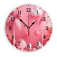 thumbnail image 1 of YladaFaie Bathroom Flamingo Wall Clock Arabic Numerals Design Summer Beach Palm Trees Non Ticking 12 inch Clock Silent Art Bedroom Kitchen Clock Atomic Analog Clocks Home Decor for Girls Kids, 1 of 7
