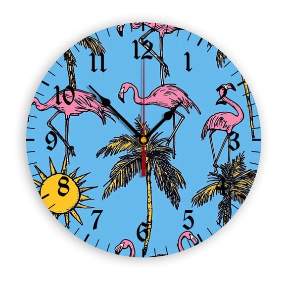 YladaFaie Bathroom Wall Clock Modern Wall Clocks Battery Operated Silent Non Ticking Handing Clocks Decorative Art for Kitchen Living Room Bedroom Office Garden School Outdoor 12 Inch