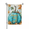 thumbnail image 1 of YladaFaie Fall Pumpkin Blue Autumn Thanksgiving 12.5x18 Inch Garden Flags Double Sided for Outside Yard Flags Garden Decor,Fall Watercolor Bird Garden Flag, 1 of 7