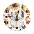 thumbnail image 1 of YladaFaie Fall Pumpkin Wall Clock Beautiful Sunflower Easy to Read Round Wall Clocks, 10 Inch Battery Operated Quartz Analog Quiet Desk Clock for Home,Kitchen,Office,School, 1 of 7