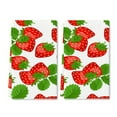 thumbnail image 1 of YladaFaie Funny 2 Pack Strawberry Wreath Tea Dish Towels, Absorbent Drying Cloth Tea Towels for Cooking Baking, 18 x 28 Inch for Bathroom Holiday Seasonal Decor, 1 of 7