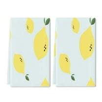 YladaFaie Pattern Lemon Cute Kitchen Dish Towels Set of 2 Funny Pattern Hand Towels for Bathroom Cooking Home Decor, 16 x 24 Inch