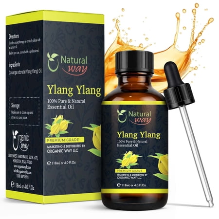 Ylang Ylang Essential Oil for Diffusers | Natural Home Fragrance for Humidifier & DIY Candles, Long-Lasting Soothing Scent, 4 Fl Oz (120 mL)
