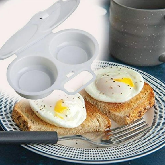 Ylsvt Microwave Poached Egg Maker Egg Boiler Poacher Cooker 2 Eggs Capacity Poached Egg Steamer Cups Egg Maker for Home Breakfast