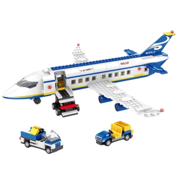 Ylutex 510 Pcs City Passenger Airplane Building Block Set, 6 IN 1 Plane Building Blocks Toys, STEM Aircraft Bricks with Shuttle Bus, Baggage Truck,Airplanes Model Toys for Adults