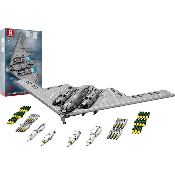Ylutex Fighter Jet Building Block Set 33038, B2 Military Bomber Plane for Adults, Aviation Airplane Cool Jet Model Collection toy for Military Fans