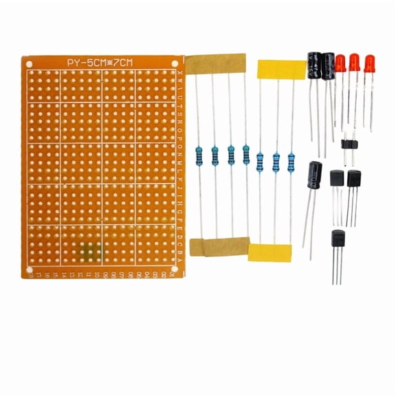 Ylutex Flashing Light Oscillator Circuit Kit: Timing & Flip-Flop Lab,Multivibrator/Monostable/Bistable,Soldering Practice