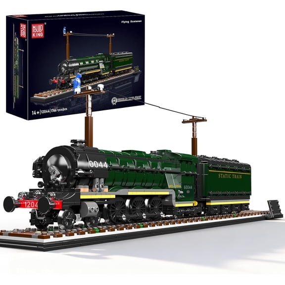 Ylutex Flying Scotsman British Steam Locomotive Building Block Train, Historical Collection Train Building Model for Collectors(1766+ Pieces)