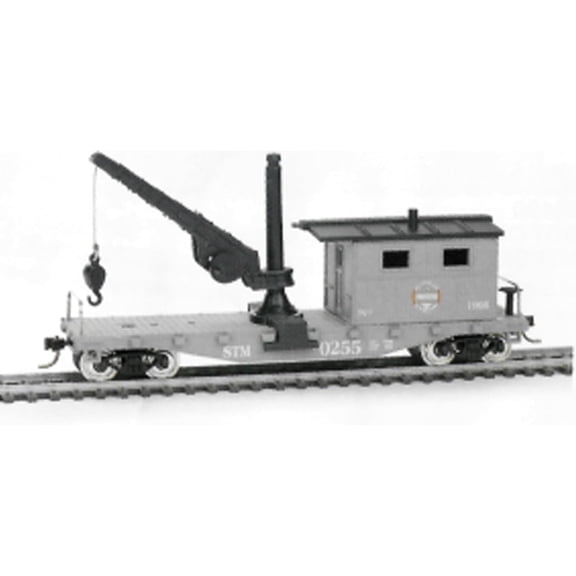 Ylutex HO Scale 40 Foot Work Caboose with Crane Metal Wheelsets, Installed Knuckle Couplers, Classic Maintenance of Way & Freight Support Car Rolling Stock Only