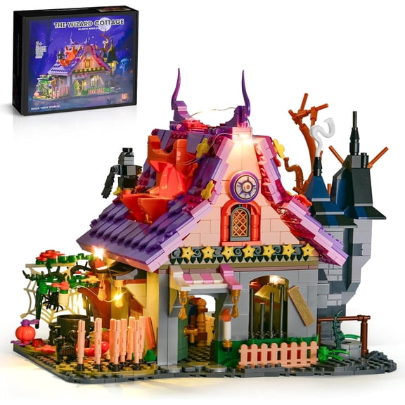 Ylutex Halloween Haunted House Building Set for Adults,City Town Model Building Block Toys for Home or Office Decor,Collection Building Block for adults(1202 PCS)