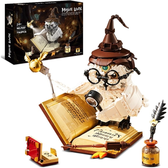 Ylutex MOC Magic Owl Animal Building Block Set- Compatible with the major brand for Adults, Ideas Collectible Bird Building Block Model