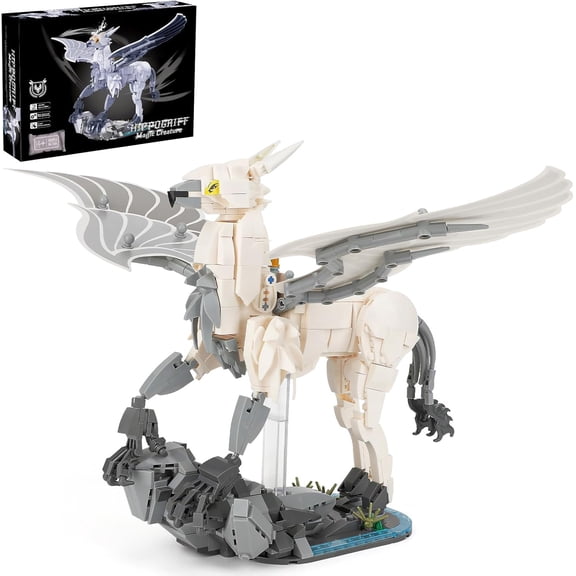 Ylutex Magic Horse Animals Building Block Set, Fun Magical Creature Figure Building Toy with Movable Wings, Compatible with the major brand for Adults (698 PCS)