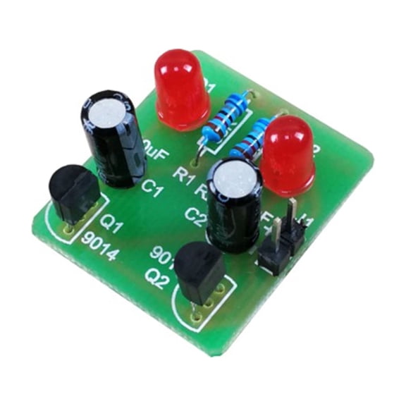 Ylutex Multivibrator Flashing Light Kit: Timing & Flip-Flop Lab,Multivibrator/Monostable/Bistable,Soldering Practice