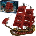 thumbnail image 1 of Ylutex Revenge Pirate Ship Building Block Model Kit, Pirates Building Boat Set for Adults & Collections Enthusiasts, Display Building Block Ship Model with Detachable Decks 4400+PCS, 1 of 9