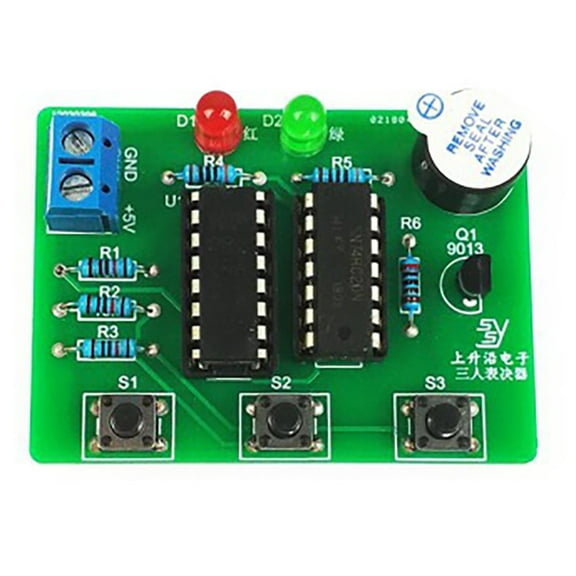 Ylutex Three-Person Voting Circuit Kit: Three-Voter Logic Circuit,74HC138/74HC20,STEM Soldering Practice