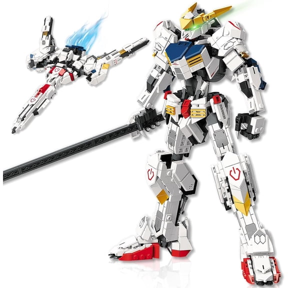 Ylutex Transforming Robot Building Block Set for Adults, 2 in 1 City Warrior Mech & Fighter Jet Building Toy, 952 Pieces