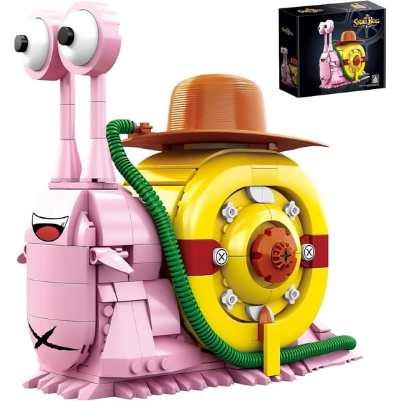 Ylutex Transponder Snail Building Block Set 573 Pcs Anime Pirate Phone Bug Model Kit for Adults Straw Hat Hero Communicator Building Set Home Office Desk Aesthetic Decor Display Set