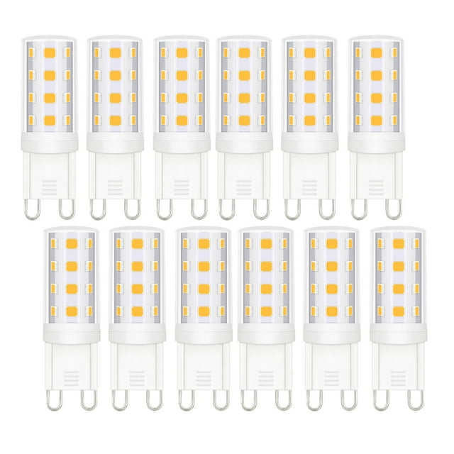Ymam.Light LED G9 Dimmable Light Bulb, 3W 40W Equivalent Halogen Bulb, 4000K Cool White G9/Bi-Pin Base (Set of 12)