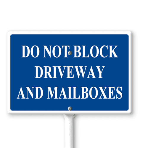 Ymaotrade Do Not Block Driveway and Mailbox Yard Sign with Stakes 20× ...