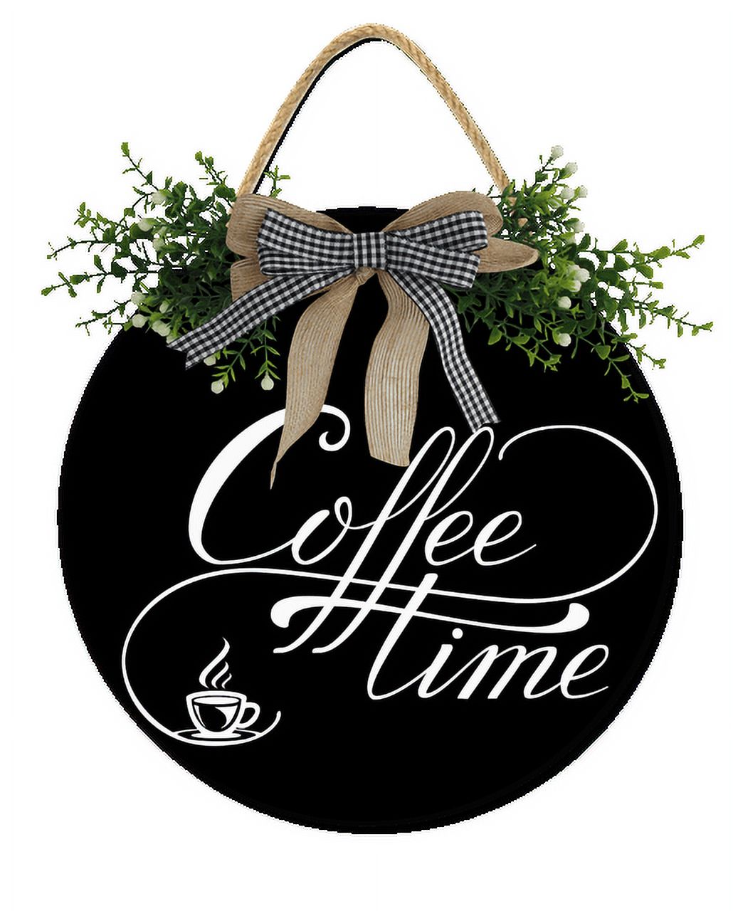 Ymaotrade Coffee Bar Sign Rustic Wood Coffee Time Sign Farmhouse Coffee ...
