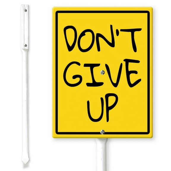 Ymaotrade Don't Give Up Yard Sign with Stakes 8in×12in, Sturdy Aluminum Yard Signs Rust Free, Motivational Yard Sign Decor for Home, Office, Inspirational Decor Sign, Funny Yard Sign for Outdoor Signs