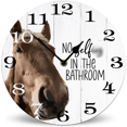 thumbnail image 1 of Ymaotrade Funny Donkey Barthroom Wooden Wall Clock 10in Silent Non-Ticking Battery Operated Wall Clock, Decorative Battery Operated Wall Clocks for Home Bathroom Office School Hotel, 1 of 7