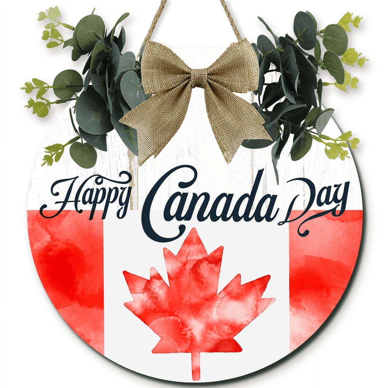 Ymaotrade Happy Canada Day Wooden Sign Decorations for Porch Front Door ...